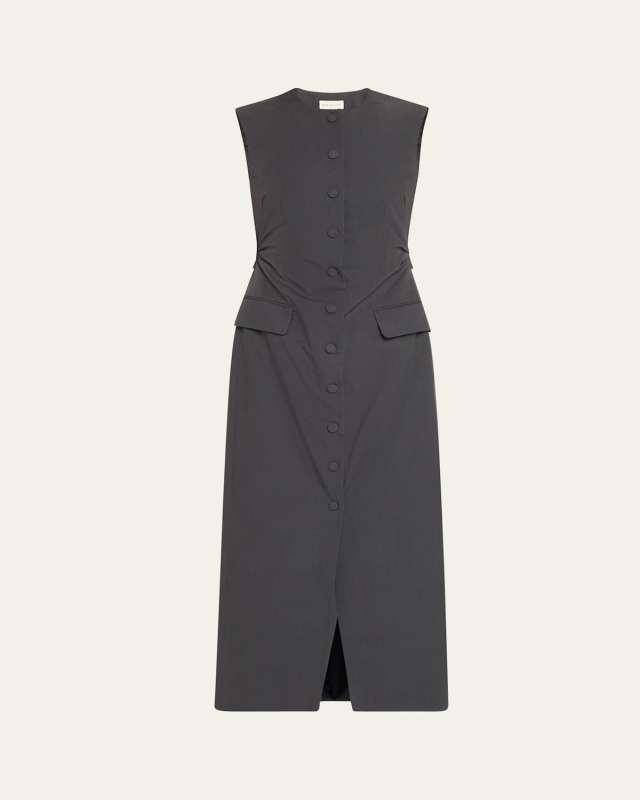 Dilby Button-Front Shirtdress